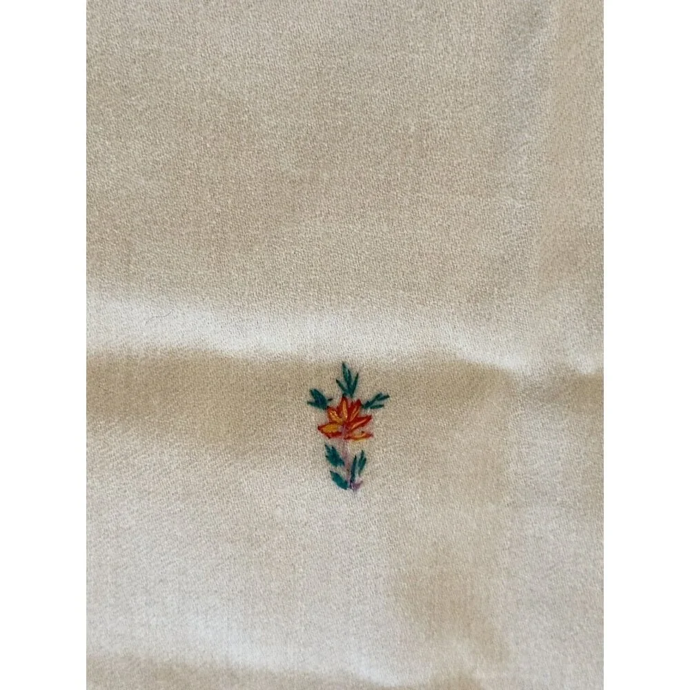 Vtg Paisley Embroidered Tablecloth Table Runner Colorful‎ Floral 23